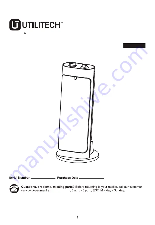 Utilitech 3757105 Скачать руководство пользователя страница 1