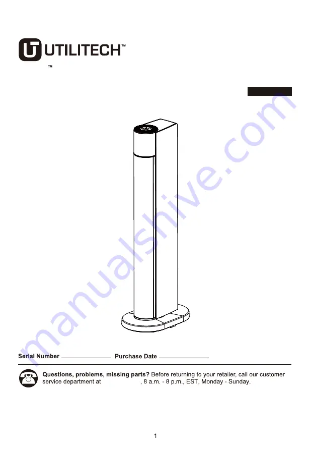 Utilitech 3804841 Manual Download Page 1