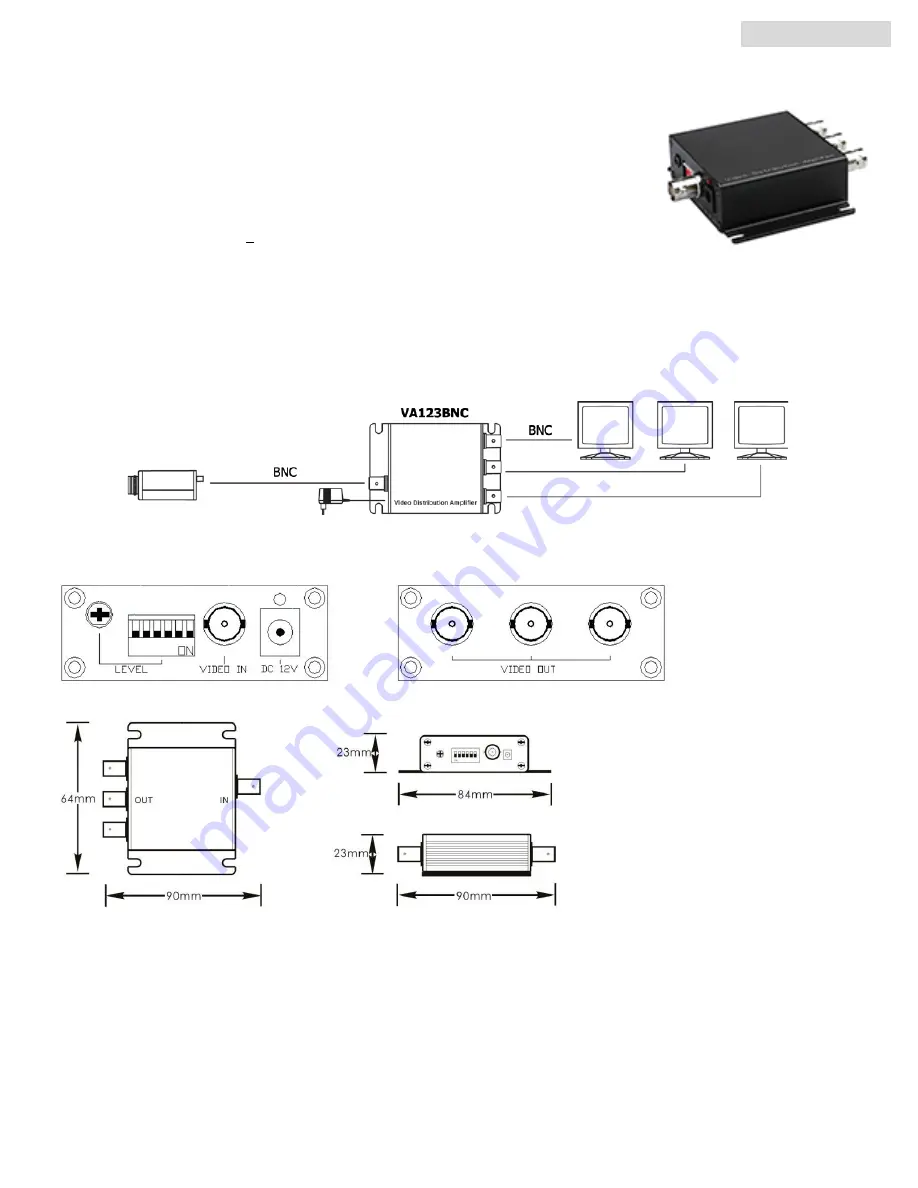 UTP BALUN VA123BNC User Manual Download Page 1