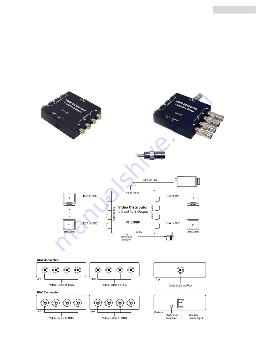 UTP BALUN VD128BR Скачать руководство пользователя страница 1