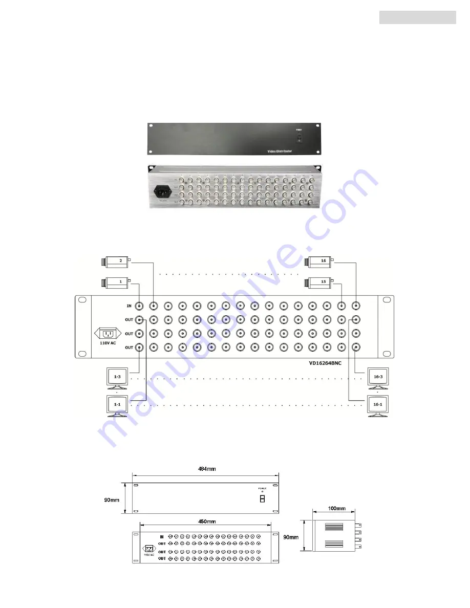 UTP BALUN VD16248BNC Скачать руководство пользователя страница 1