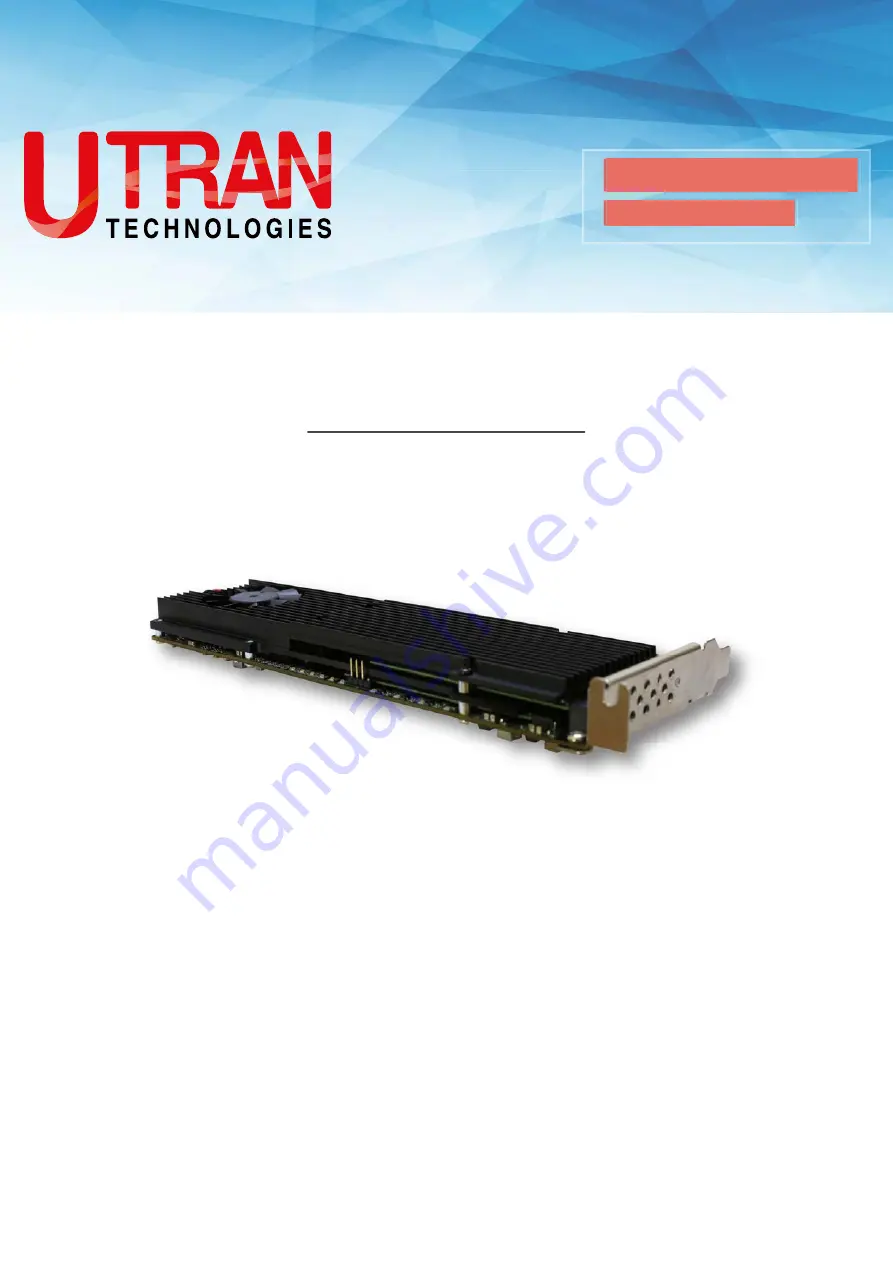 UTran NVMe M.2 RAID User Manual Download Page 1