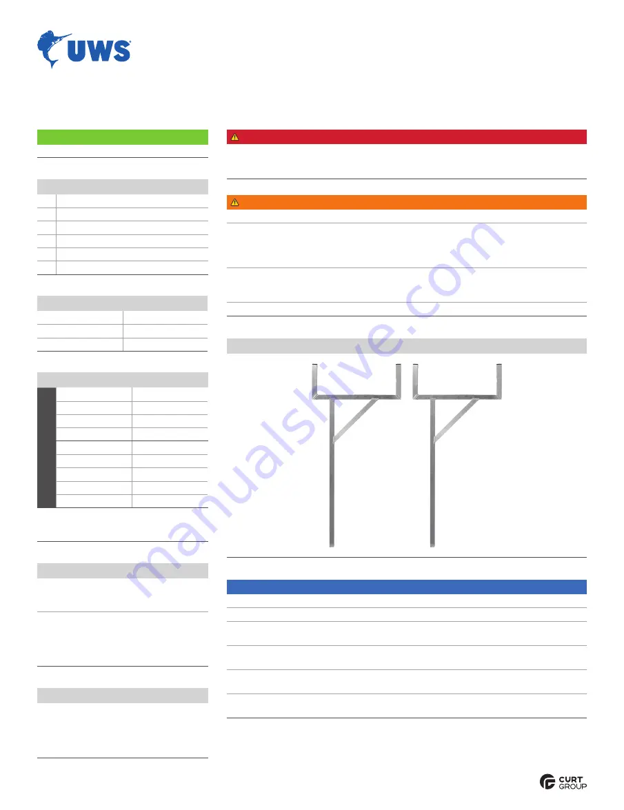 UWS LADDERRACK Installation Manual Download Page 1