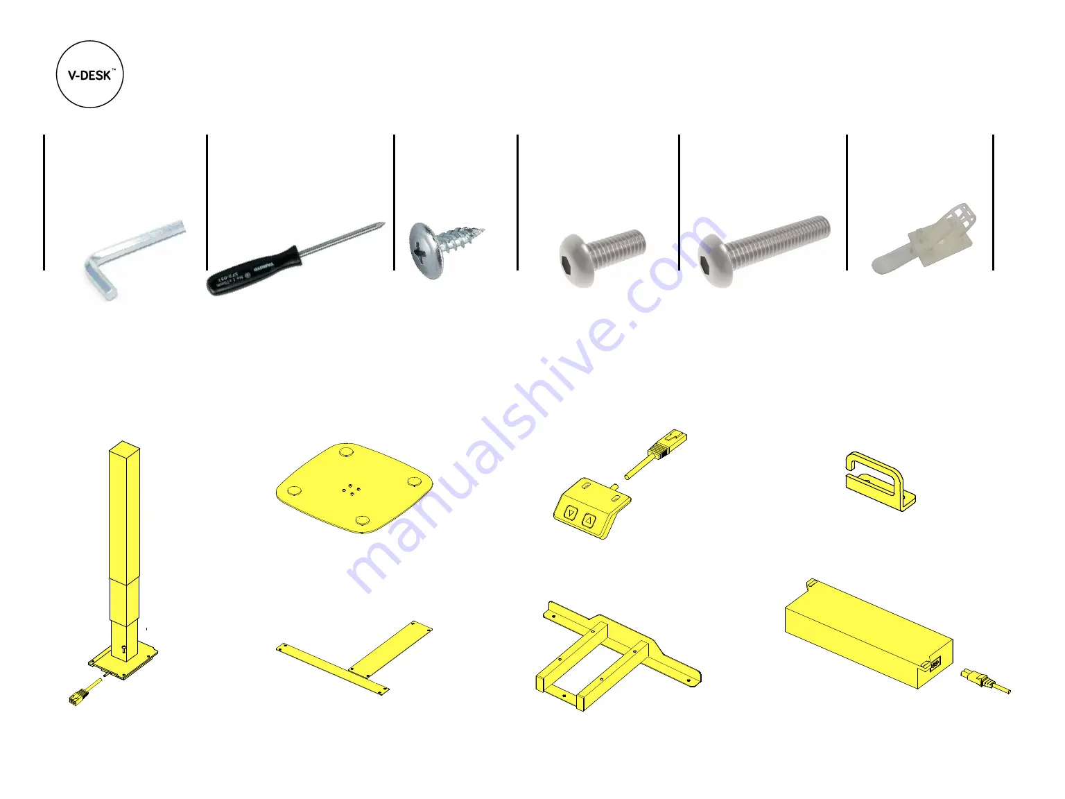 V-DESK POP 600 Assembly Instructions Manual Download Page 2