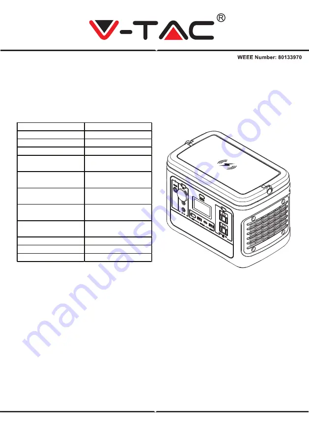 V-TAC VT-606 Instruction Manual Download Page 11