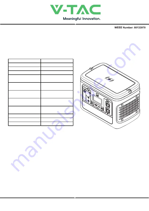 V-TAC VT-606 Instruction Manual Download Page 16