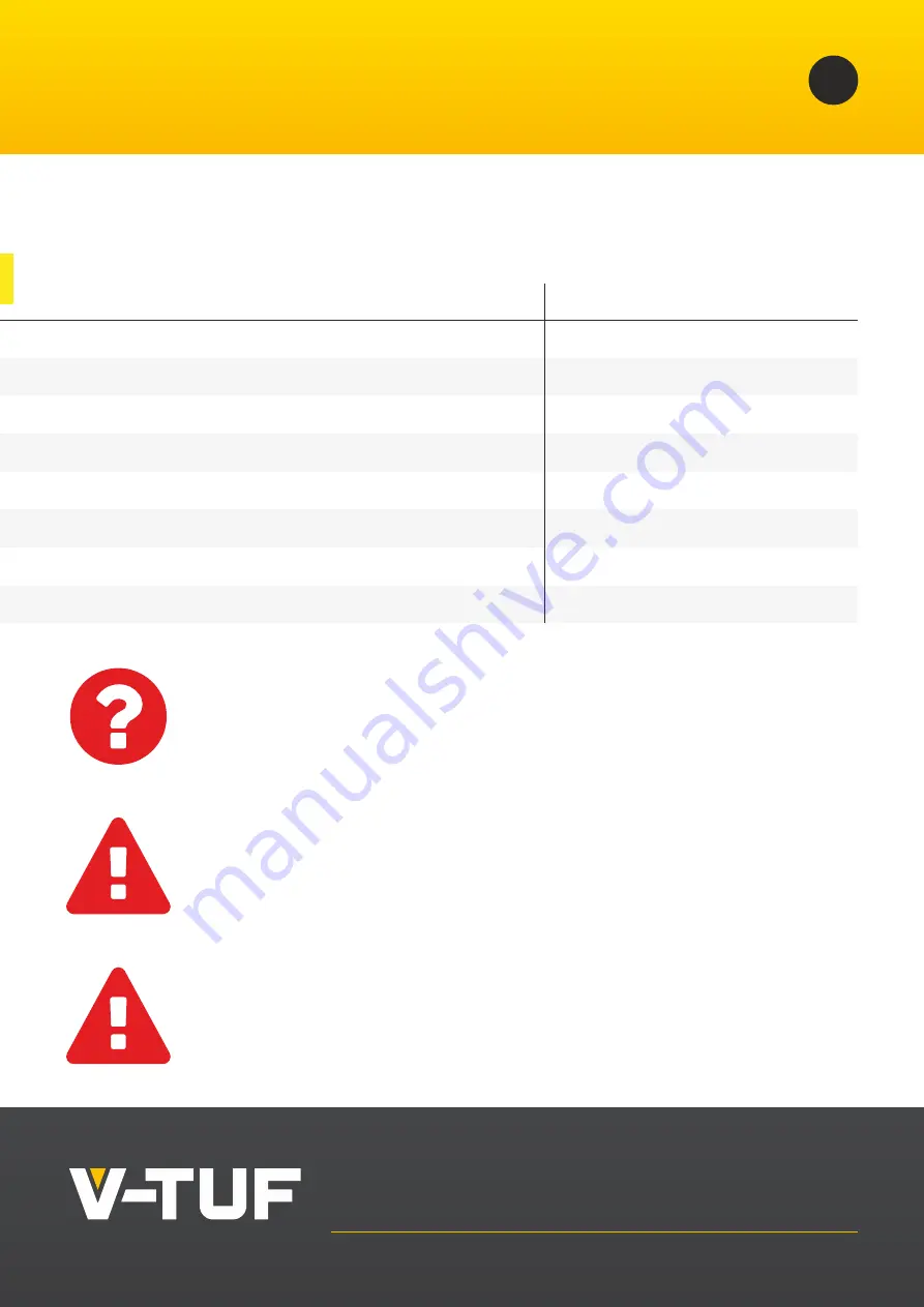 V-TUF M CLASS MINI 110V Operating Instructions Manual Download Page 6