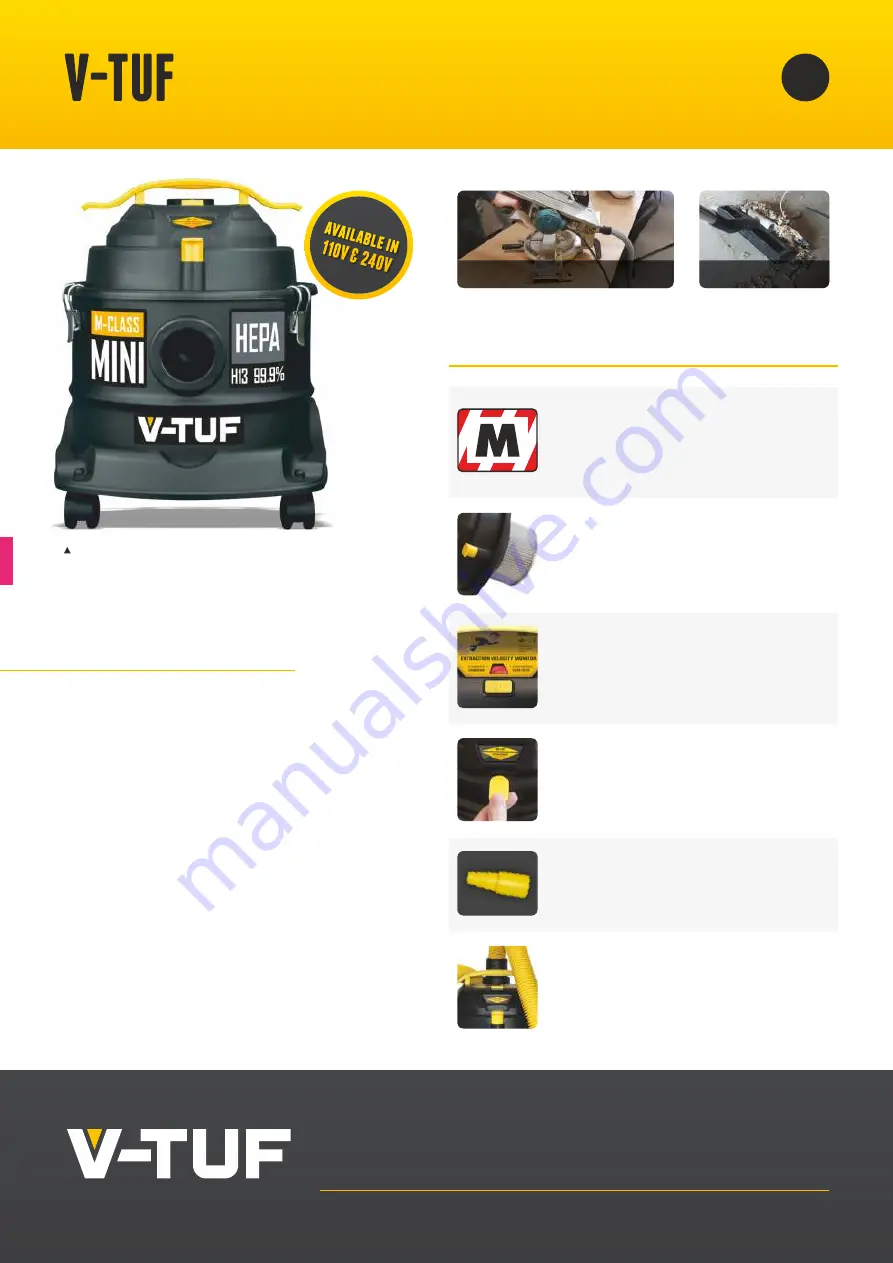 V-TUF M CLASS MINI 110V Operating Instructions Manual Download Page 12