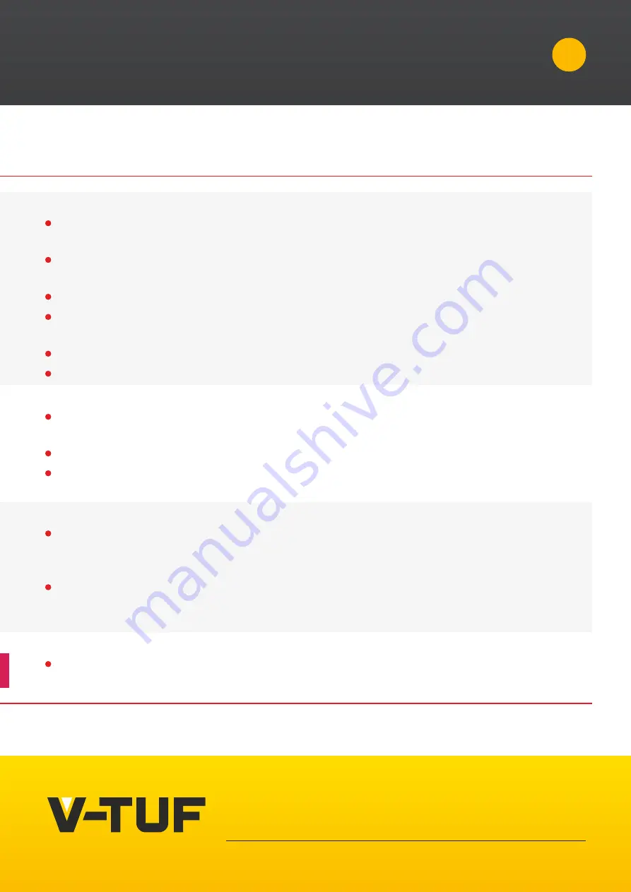 V-TUF M CLASS MINI 110V Operating Instructions Manual Download Page 28