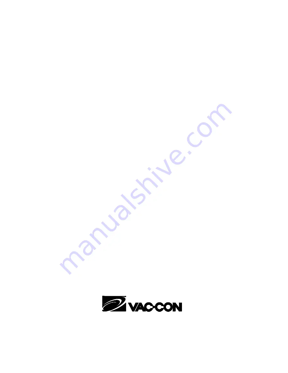 VAC-CON 691-5001 Operation And Maintenance Manual Download Page 12