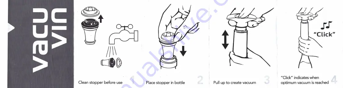 Vacu Vin Wine Saver Скачать руководство пользователя страница 1