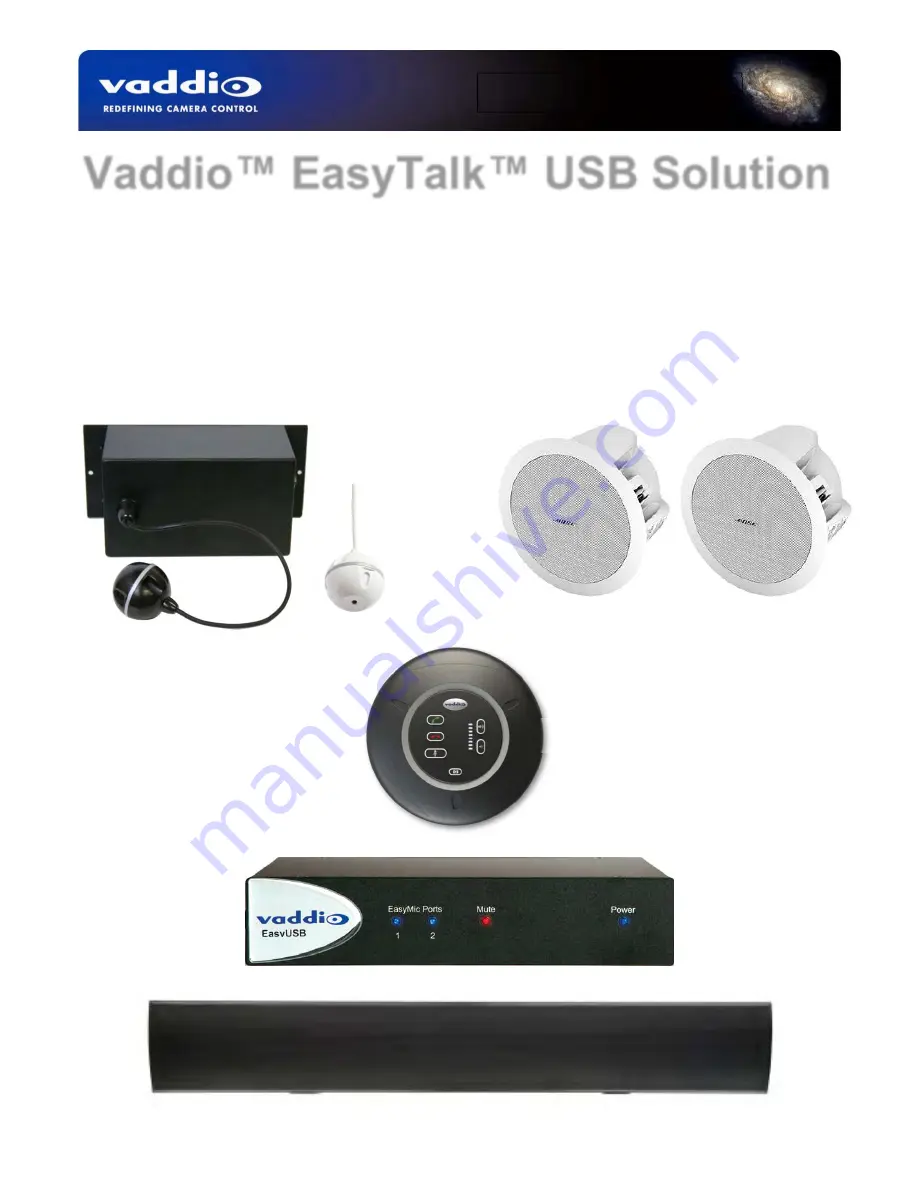 VADDIO EasyMic MicPOD Installation And User Manual Download Page 1