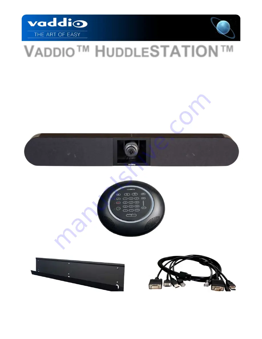 VADDIO HUDDLESTATION Installation And User Manual Download Page 1