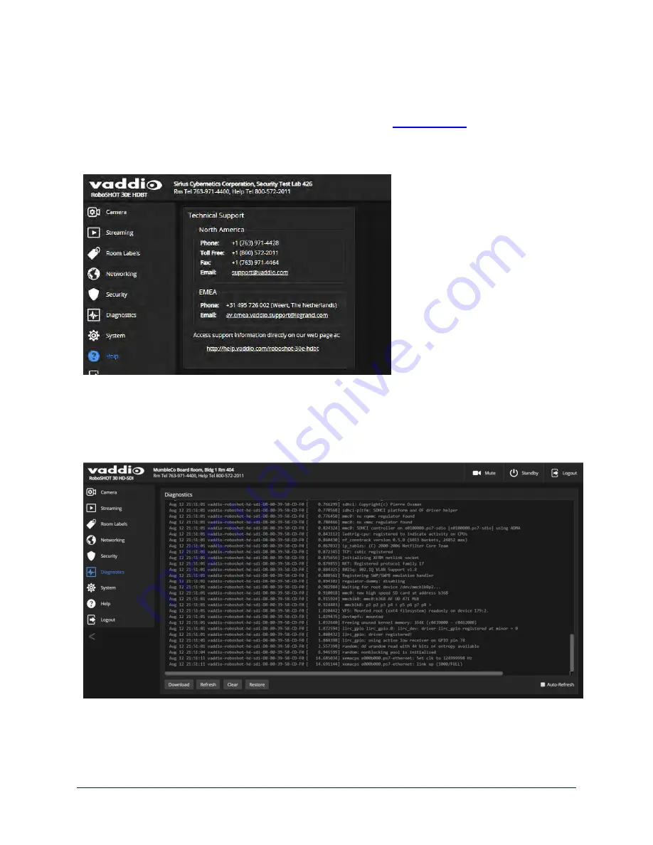 VADDIO RoboSHOT HD-SDI Series Complete Manual Download Page 41