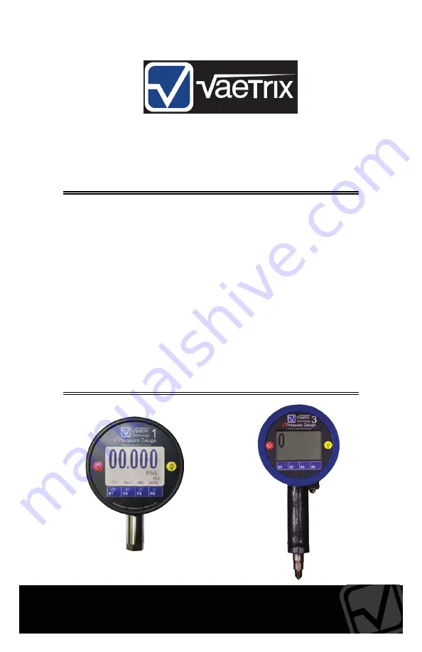 vaetrix e Gauge 1 Operation Manual Download Page 1