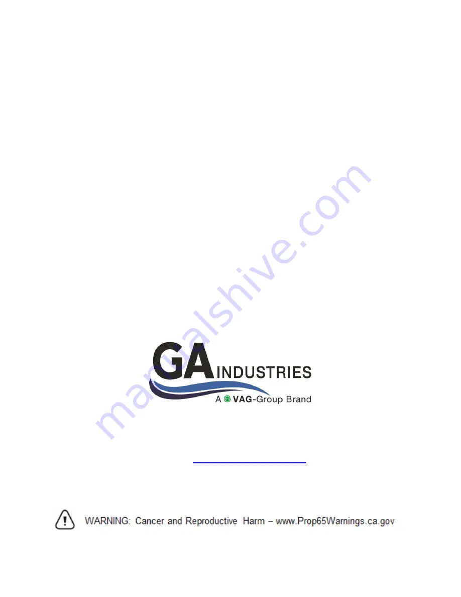 Vag 991-D Installation, Operation And Maintenance Manual Download Page 1