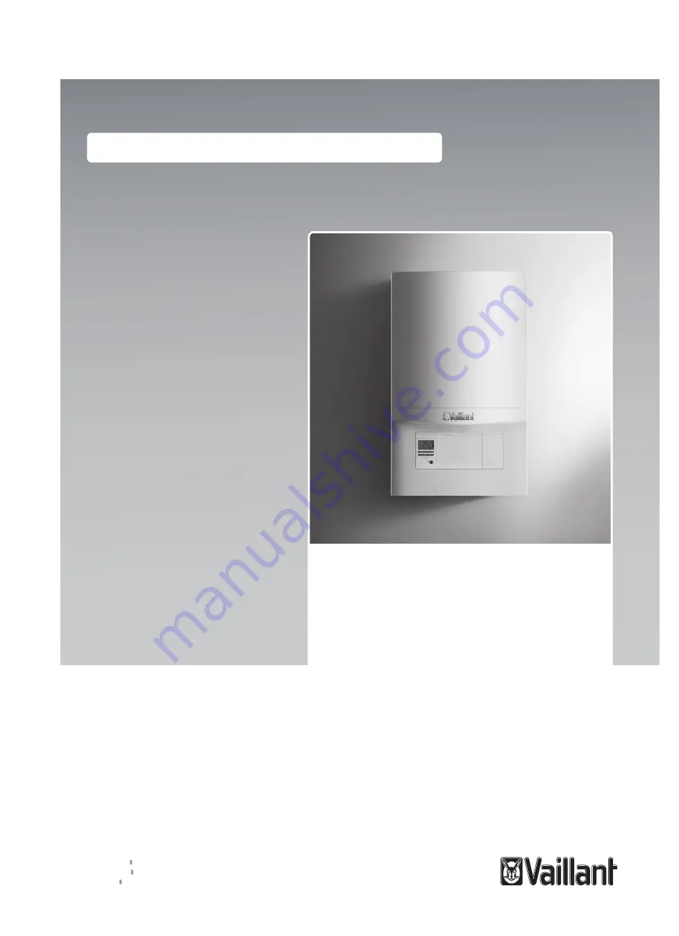 Vaillant ecoFIT sustain 825 Скачать руководство пользователя страница 1