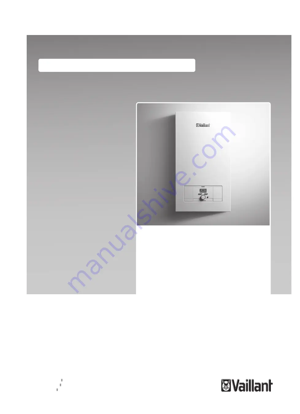 Vaillant eloBLOCK VE 12 /14 EU I Installation And Maintenance Instructions Manual Download Page 1