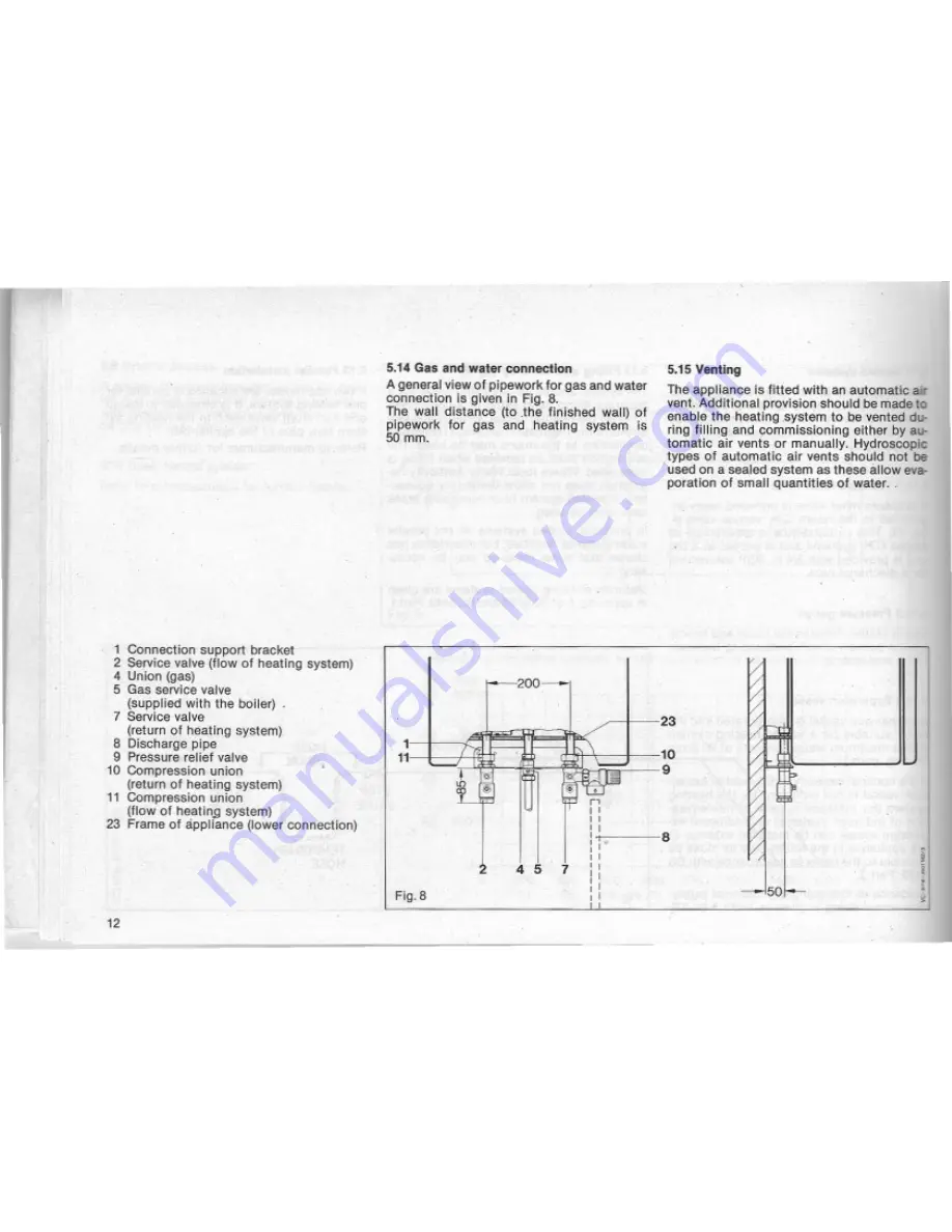 Vaillant THERMOcompact VC GB 182 EB Instructions For Installation And Servicing Download Page 12