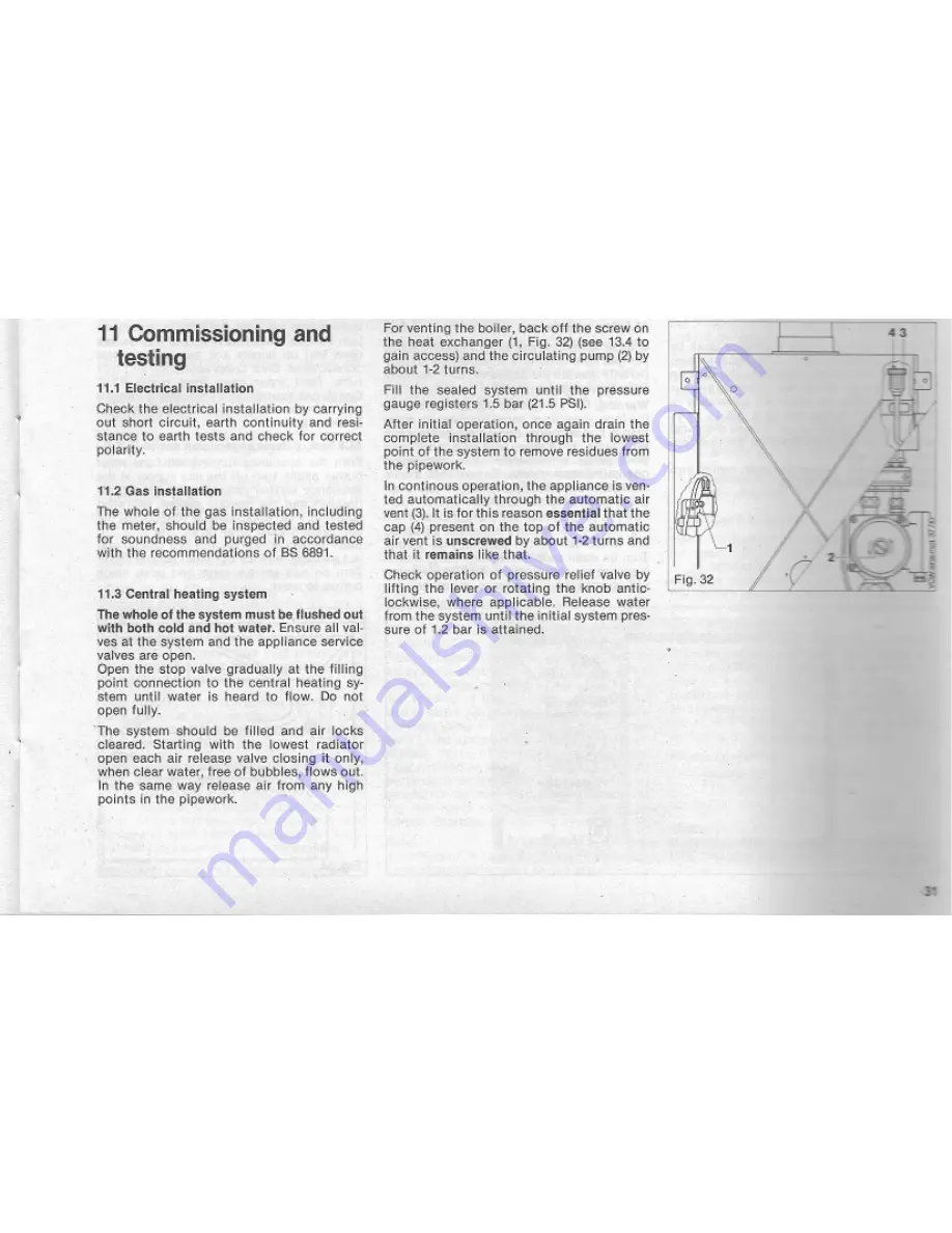 Vaillant THERMOcompact VC GB 182 EB Скачать руководство пользователя страница 32