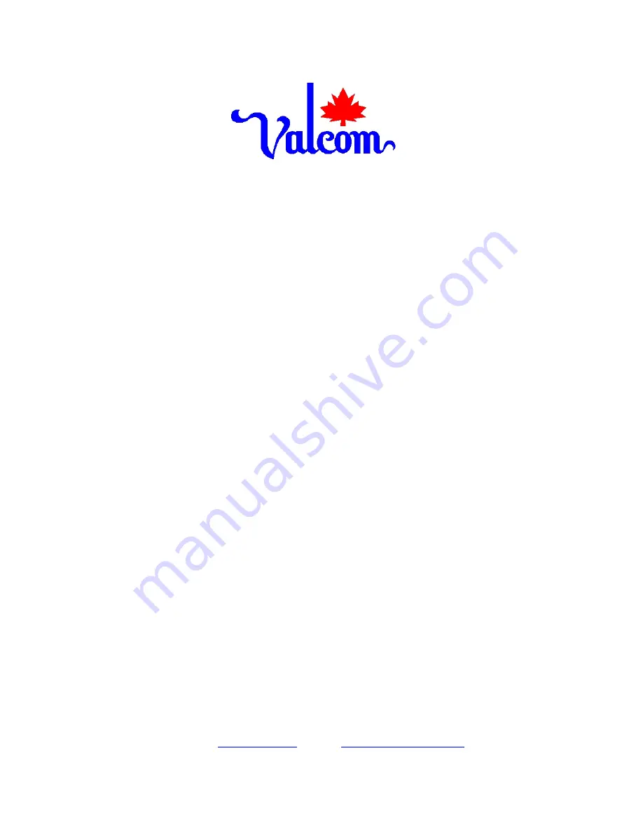 Valcom V-425 Series Technical Manual And Installation Instructions Download Page 1