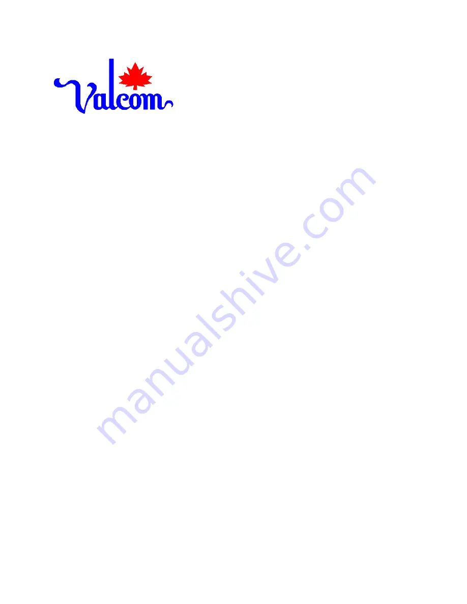 Valcom VTM-00-009 Technical Manual And Installation Instructions Download Page 1