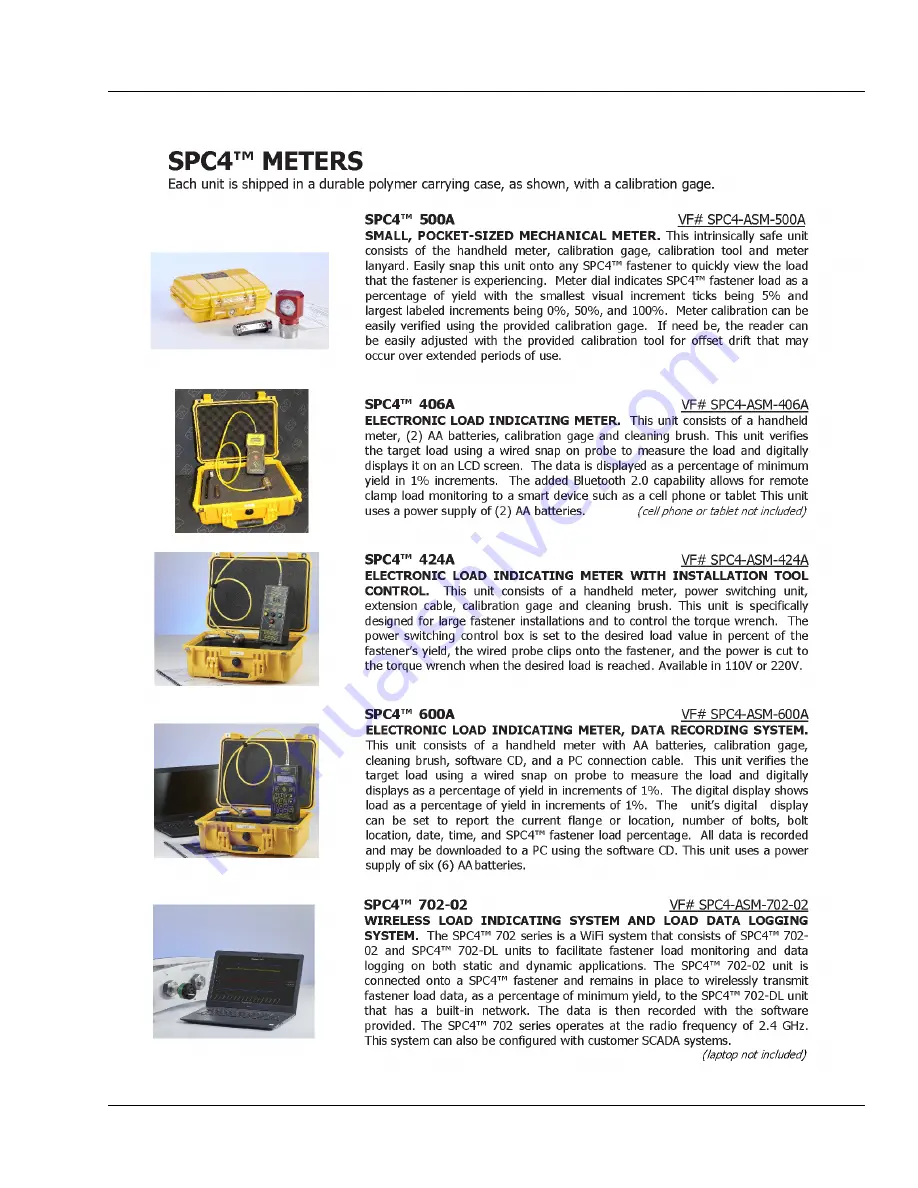 VALLEY FORGE & BOLT SPC4 406A Скачать руководство пользователя страница 4