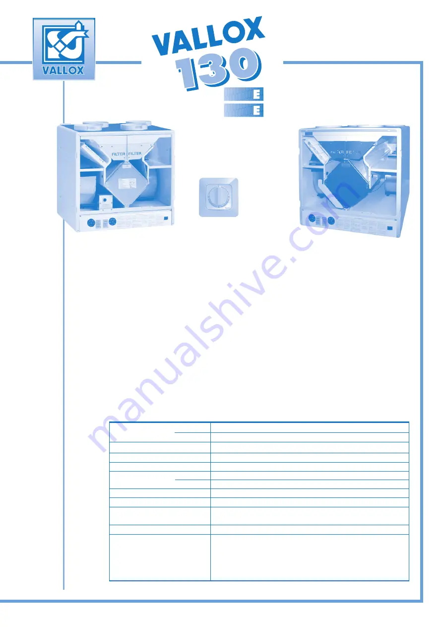 Vallox 130 E Скачать руководство пользователя страница 1