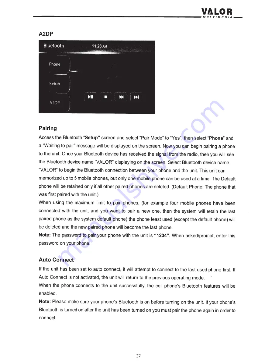 Valor Multimedia SD-904W Owner'S Manual Download Page 38