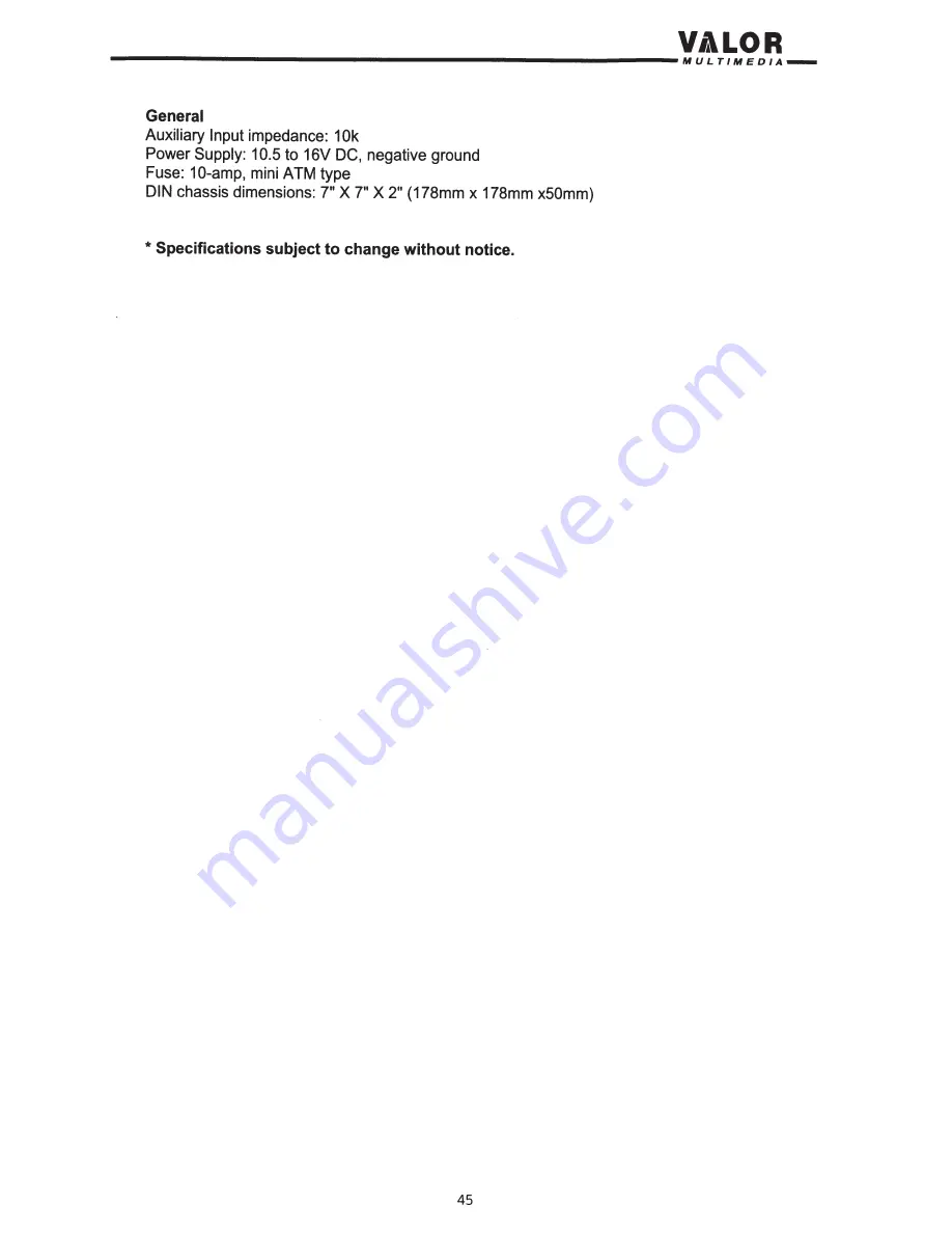 Valor Multimedia SD-904W Owner'S Manual Download Page 46