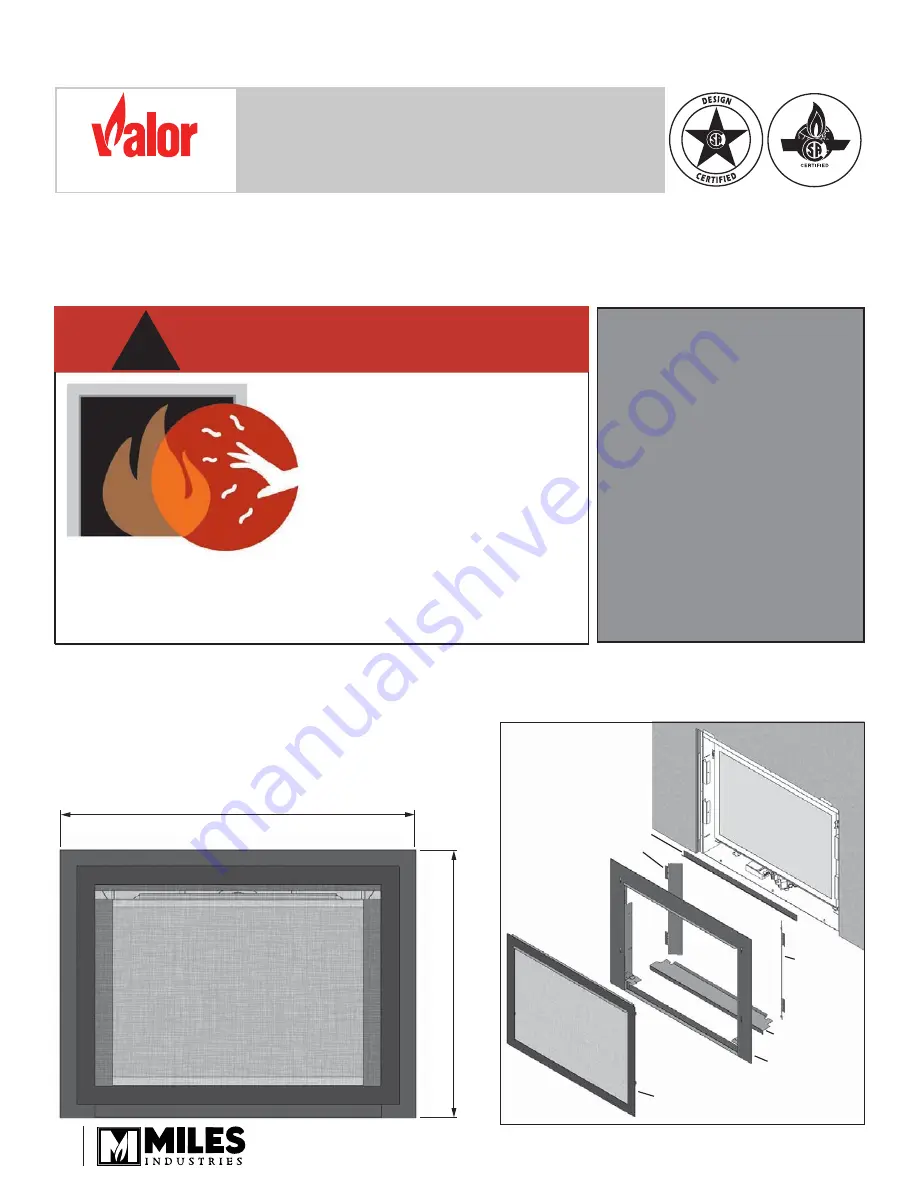 Valor 1135TSBE Three Sided Trim with Edgemont... Installation Manual Download Page 4