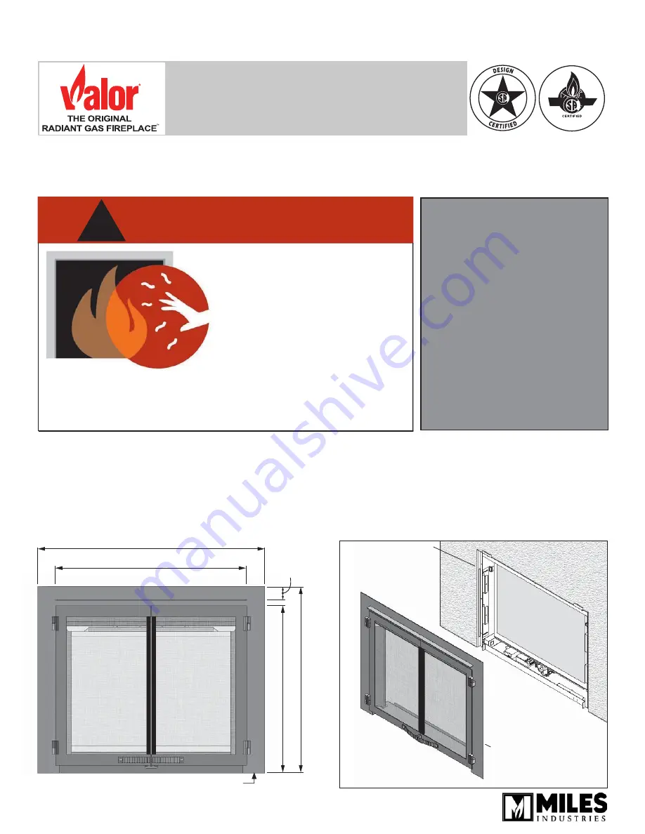 Valor 1149 Edgemont Double Doors Installation Manual Download Page 1