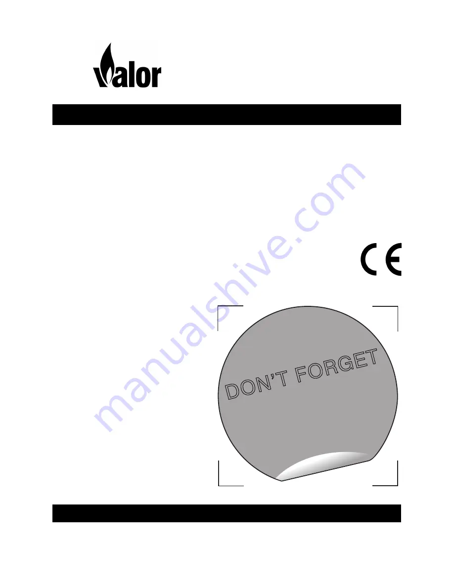 Valor 541 Dream Installer And Owner Manual Download Page 1