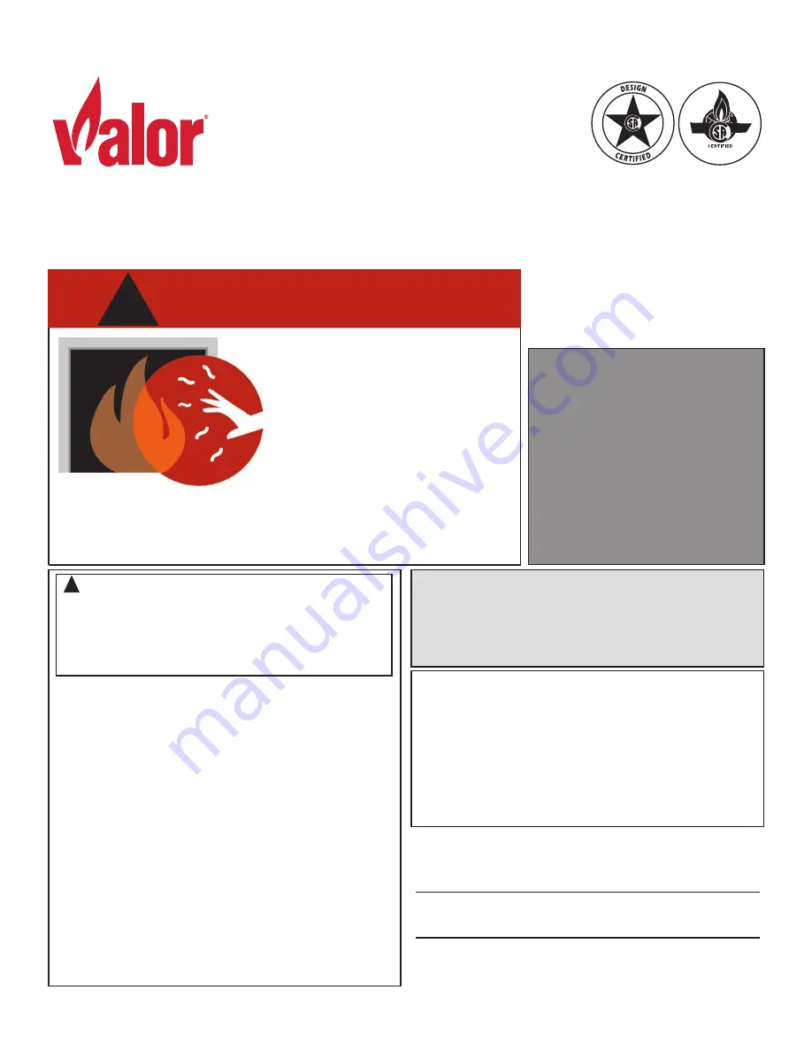 Valor 738KN Installation & Owner'S Manual Download Page 1