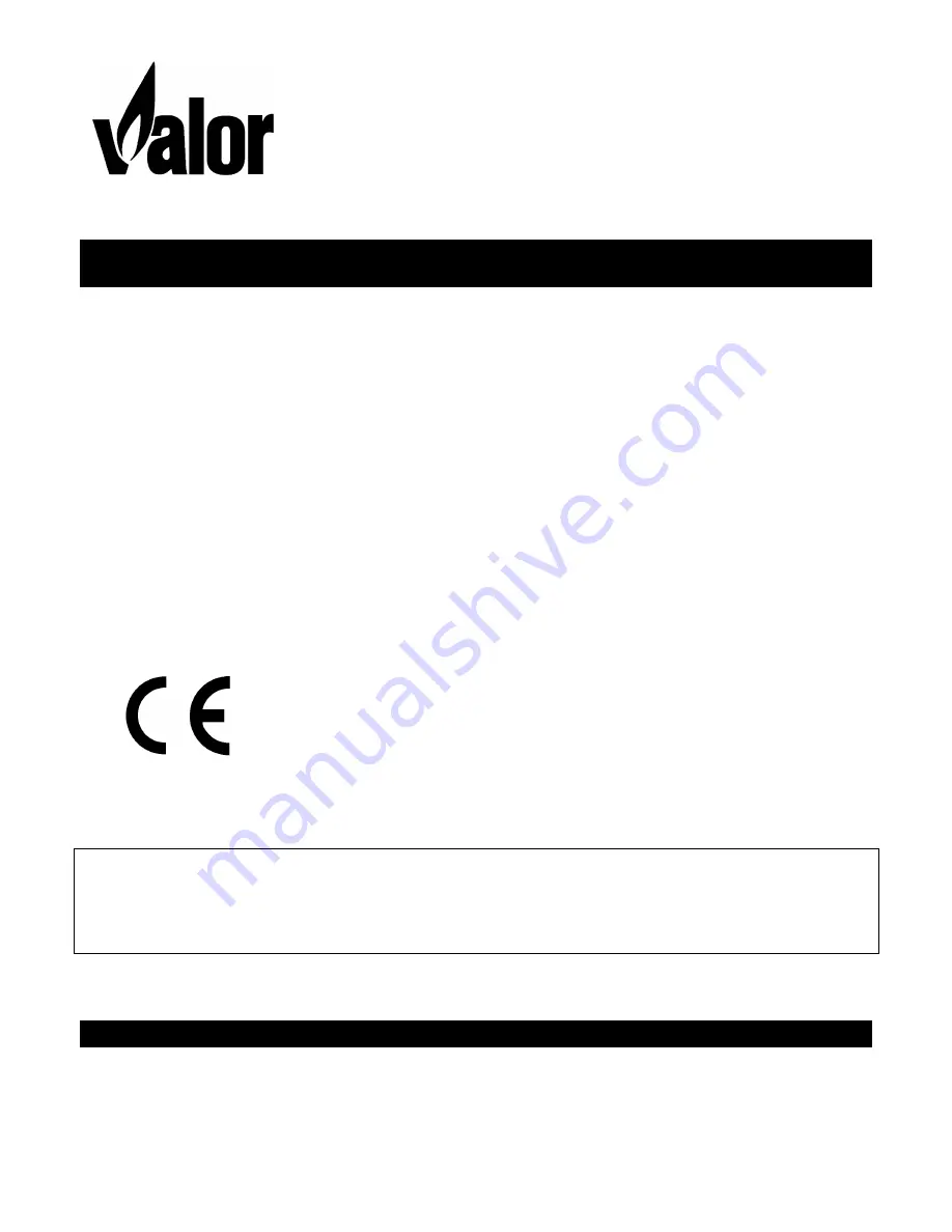 Valor accolade 806 Installer'S And Owner'S Manual Download Page 1