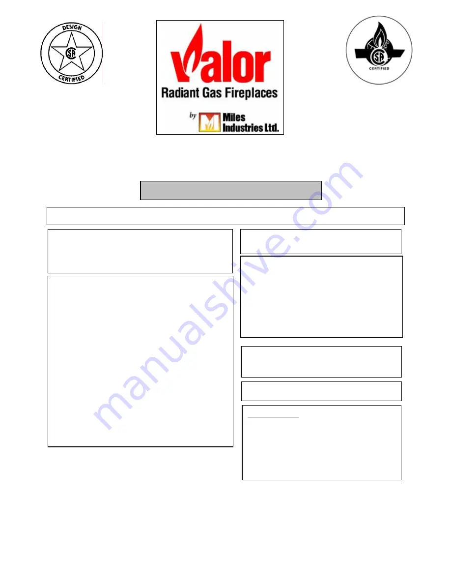 Valor HORIZON 534XAN Installation And Owner'S Manual Download Page 1