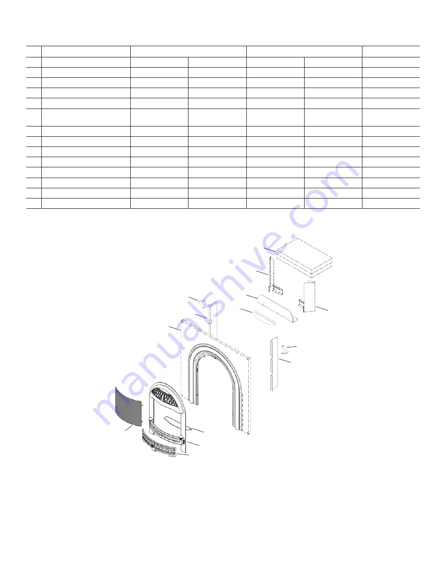 Valor Portrait Cast Arch Fronts 539 Series Installation Manual Download Page 22