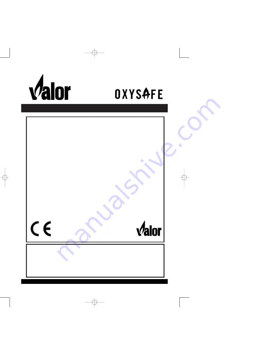 Valor regency 328 Installation & Servicing Instructions Manual Download Page 1