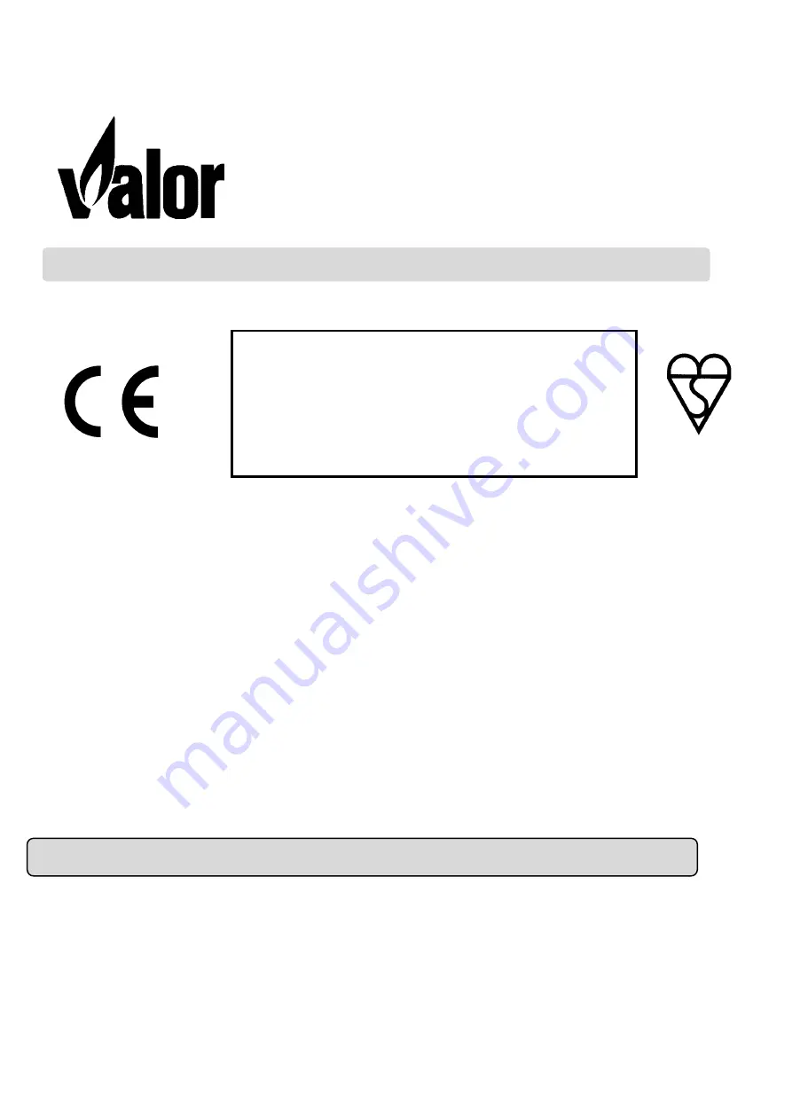 Valor Ultimate Turbochim BR517S Installer'S Manual Download Page 1