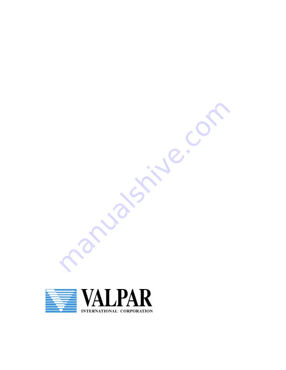 VALPAR VCWS08 Maintenance Manual Download Page 1