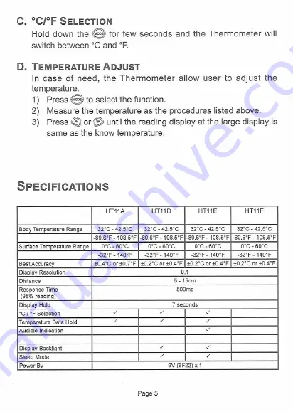 Value HT11 E Скачать руководство пользователя страница 7