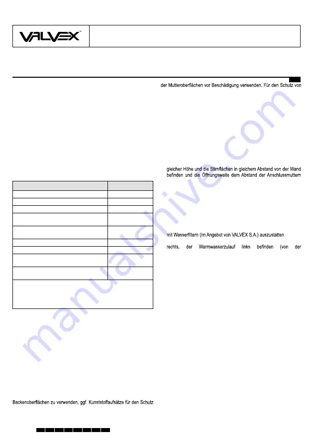 VALVEX ESTILL ROUND 2447160 Assembly And Operation Instructions Manual Download Page 4