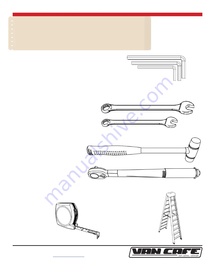 VAN CAFE RTD SIDE LADDER RAM PROMASTER Instruction Manual Download Page 5