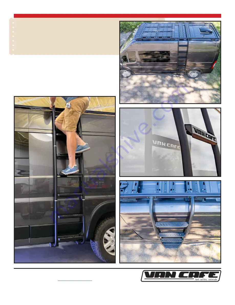 VAN CAFE RTD SIDE LADDER RAM PROMASTER Instruction Manual Download Page 15