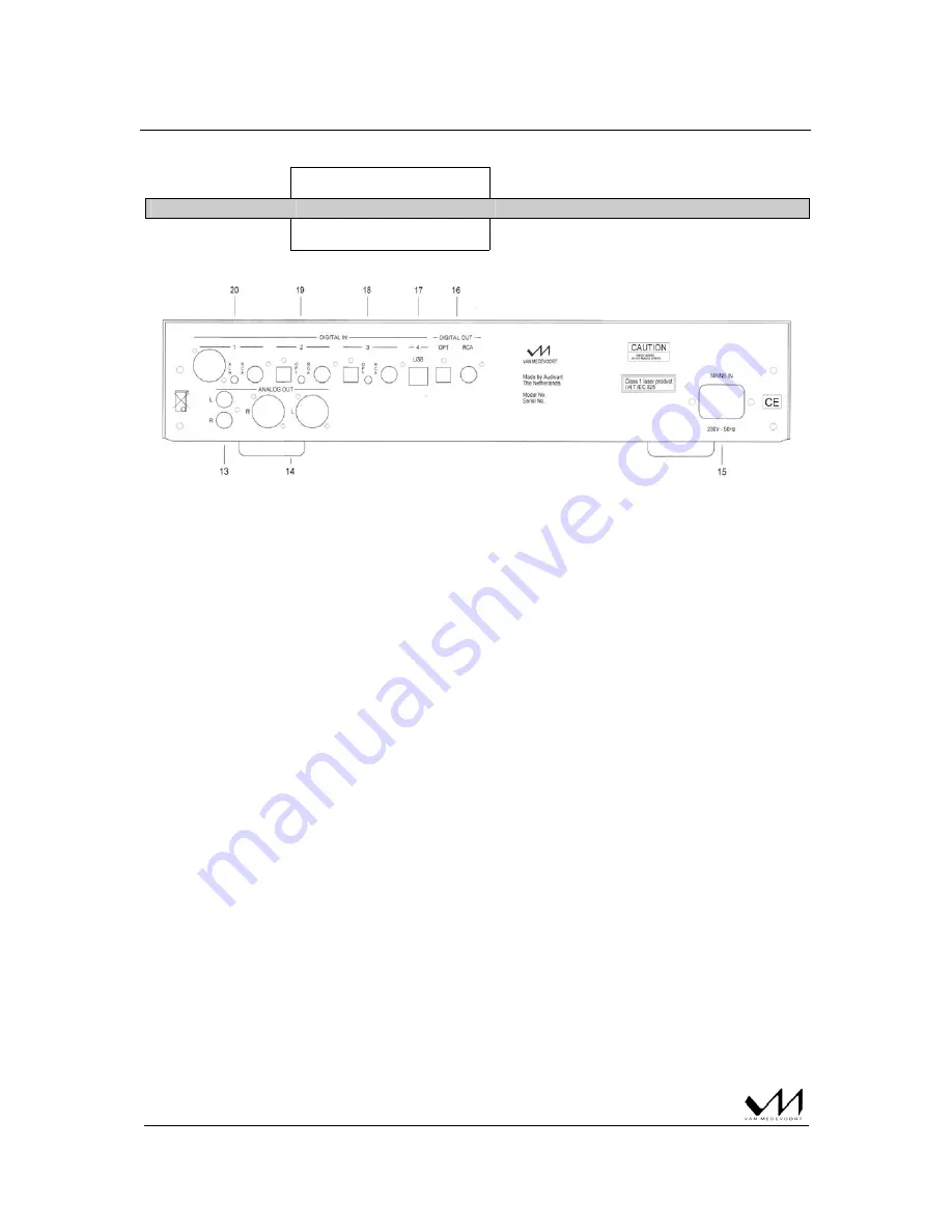 Van Medevoort CD360 Instruction Manual Download Page 7