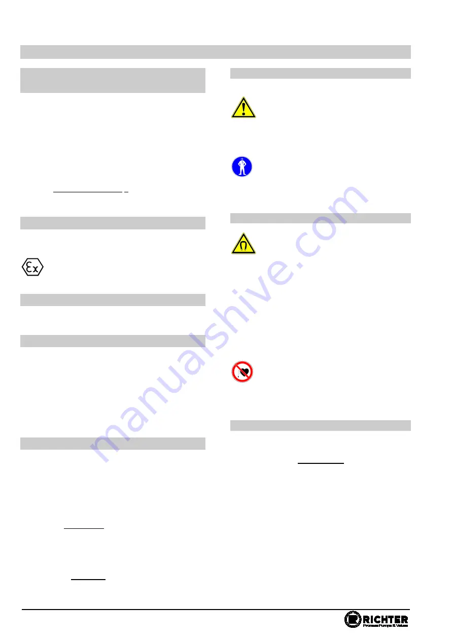 V&A RICHTER RMI-B Series Installation And Operating Manual Download Page 16