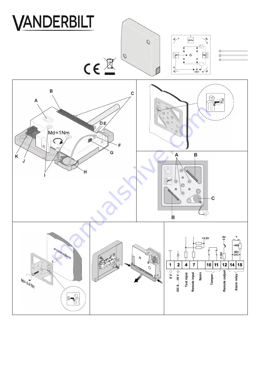 Vanderbilt GM775 Installation Manual Download Page 1