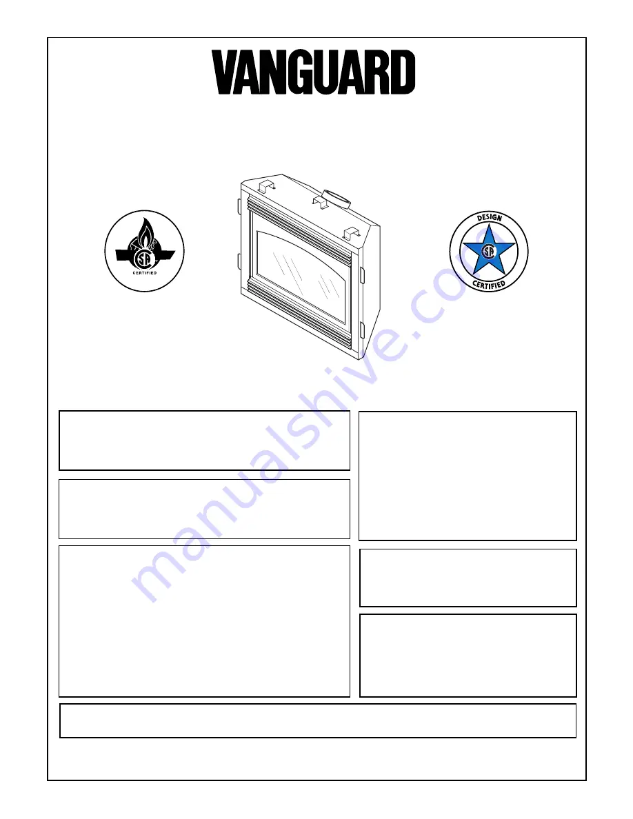 Vanguard BHDV34P(A) Owner'S Operation And Installation Manual Download Page 1