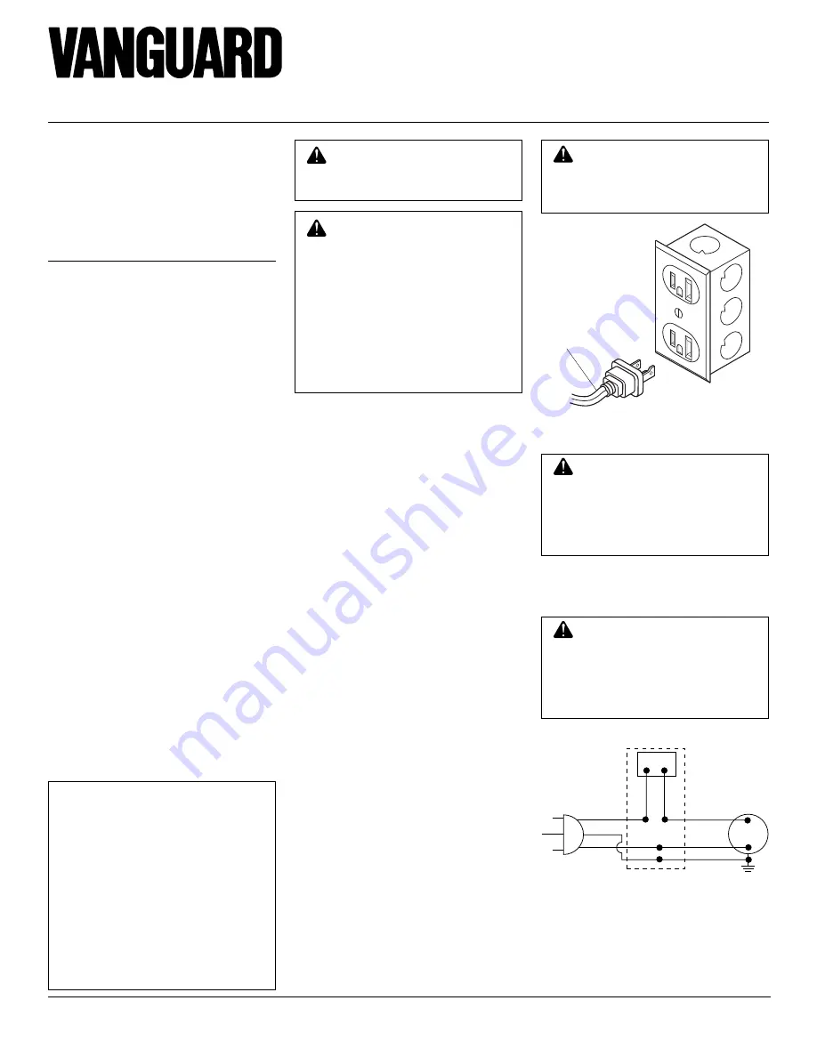 Vanguard MBDV37 Owner'S Operation And Installation Manual Download Page 16