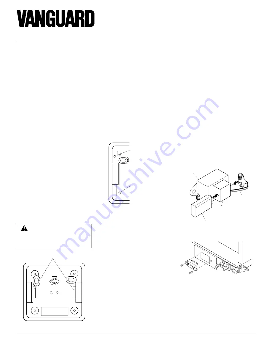 Vanguard SBVBN(C) Operating And Installation Manual Download Page 16